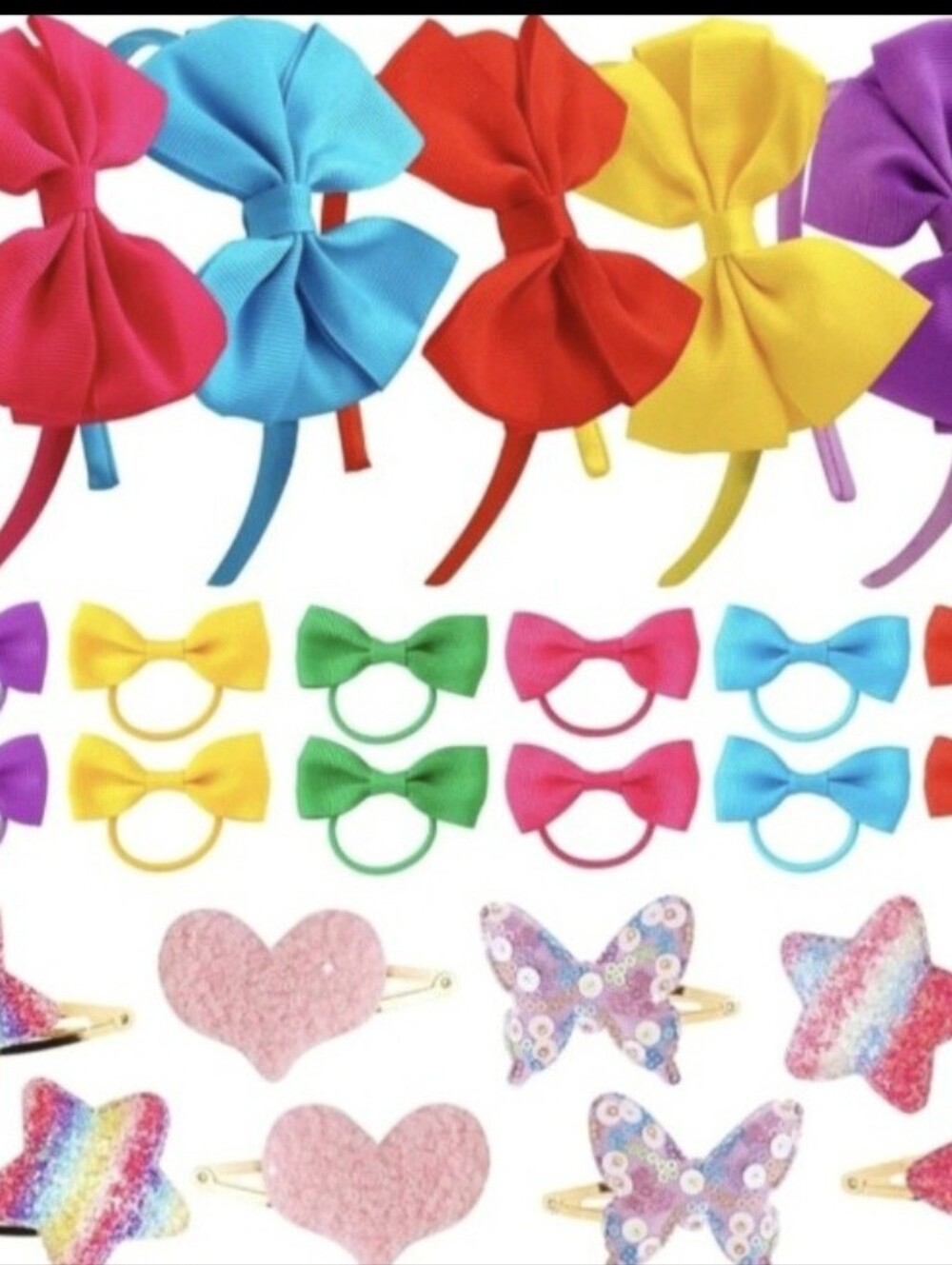 Little Girls Hair Accessories Set, Head Bands and accessories